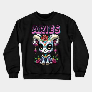 Adorable Sugar Skull Aries Crewneck Sweatshirt